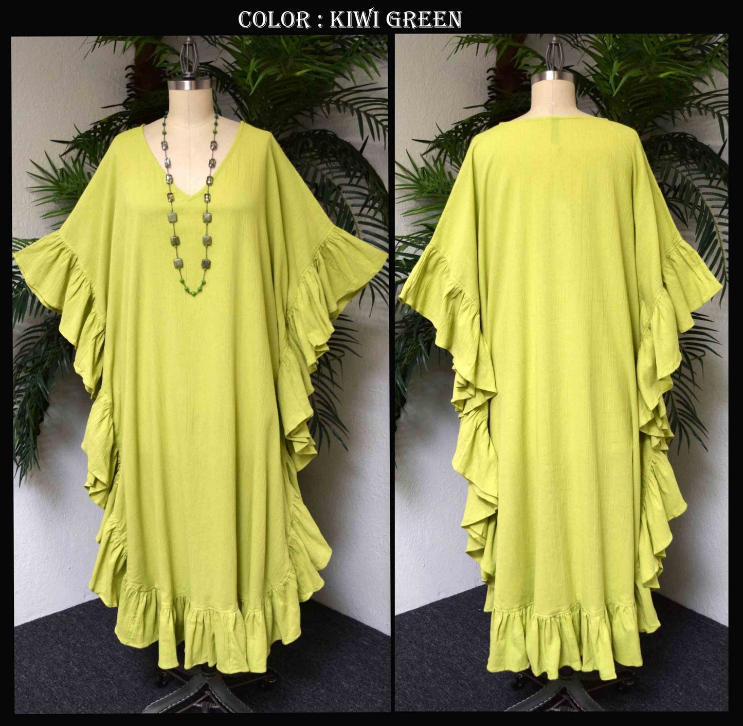 Cotton Gauze Caftan, All Natural Quality Soft Cotton Gauze Kaftan. Fits XL to 6X , Caftan Dress, Plus Size Caftan