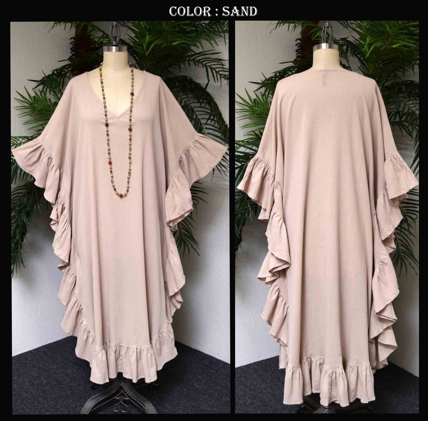 Cotton Gauze Caftan, All Natural Quality Soft Cotton Gauze Kaftan. Fits XL to 6X , Caftan Dress, Plus Size Caftan