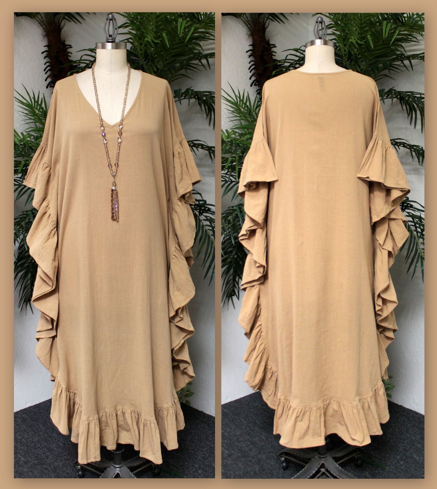 Cotton Gauze Caftan, All Natural Quality Soft Cotton Gauze Kaftan. Fits XL to 6X , Caftan Dress, Plus Size Caftan