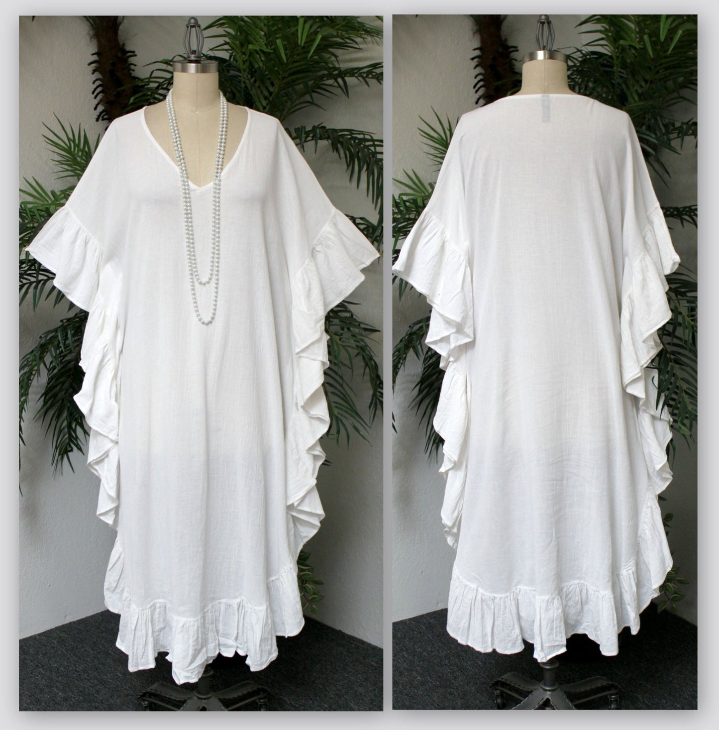 Cotton Gauze Caftan, All Natural Quality Soft Cotton Gauze Kaftan. Fits XL to 6X , Caftan Dress, Plus Size Caftan