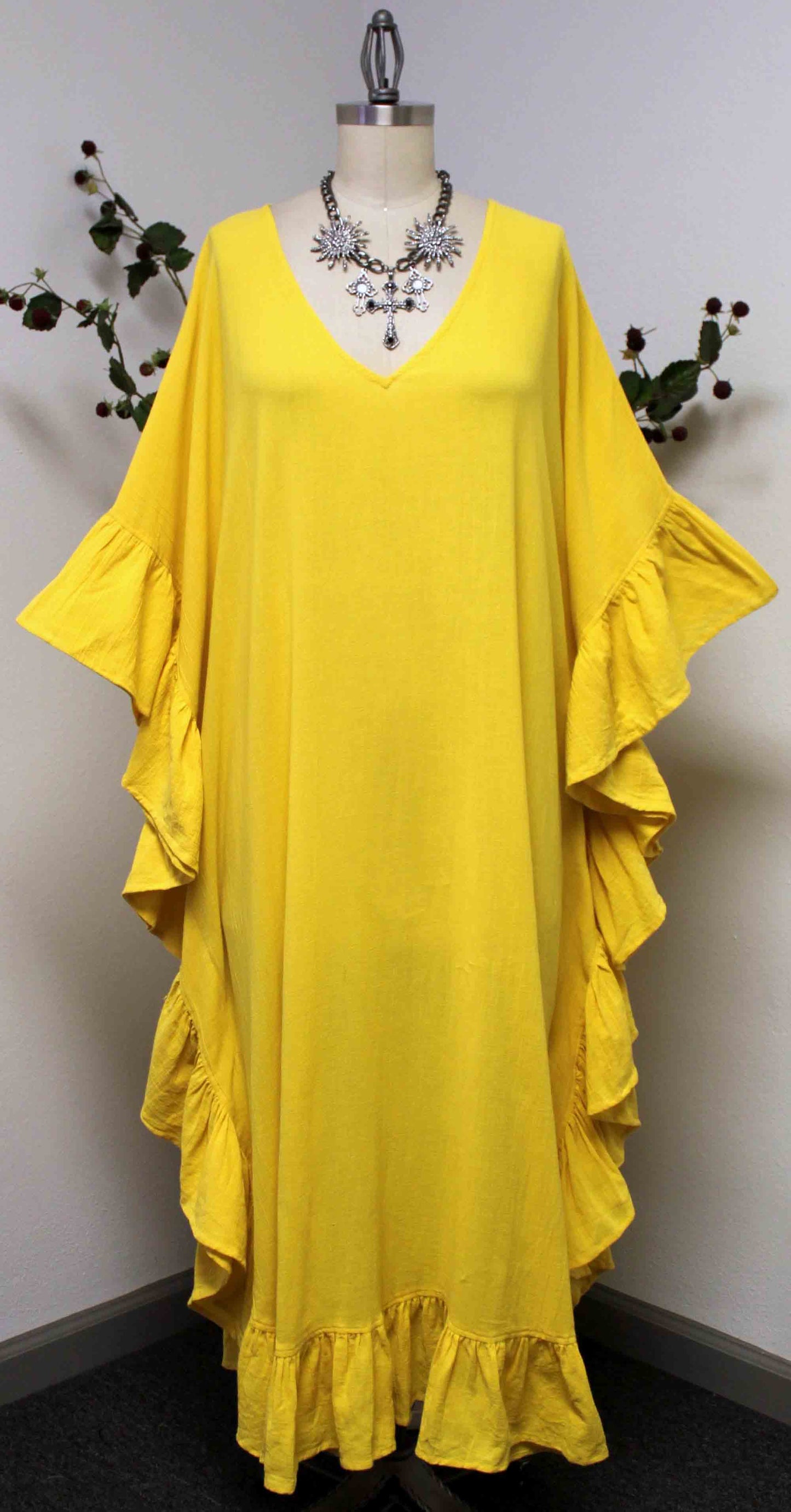 Cotton Gauze Caftan, All Natural Quality Soft Cotton Gauze Kaftan. Fits XL to 6X , Caftan Dress, Plus Size Caftan