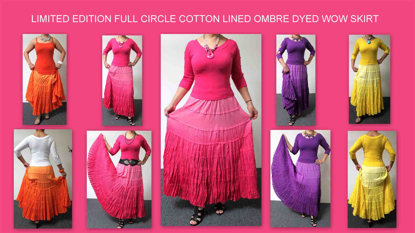Tiered Ombre Skirt, hande dye skirt, Cotton Skirt, 8 tiered Skirt,Broomstick Skirt,Designer Skirt, Long Plus size Skirt, Tie dye skirt