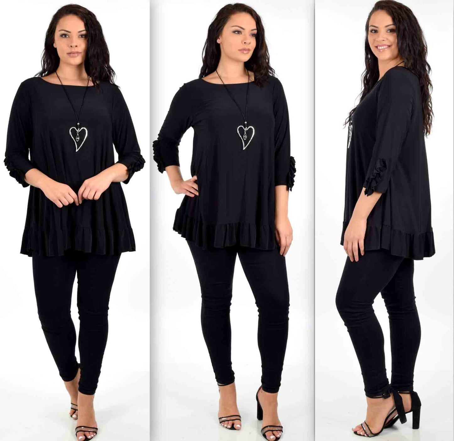 Sweetheart Plus Tunic, Simple and Elegant, Designer Tunic, Baby doll tunic, Plus size tunic XL to 3XL.