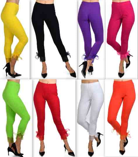 Designer Leggings,Cropped leggings, Bow Leggings, Yoga Leggings, Workout Leggings, Womens Leggings,Organza bow tie,Party Leggings