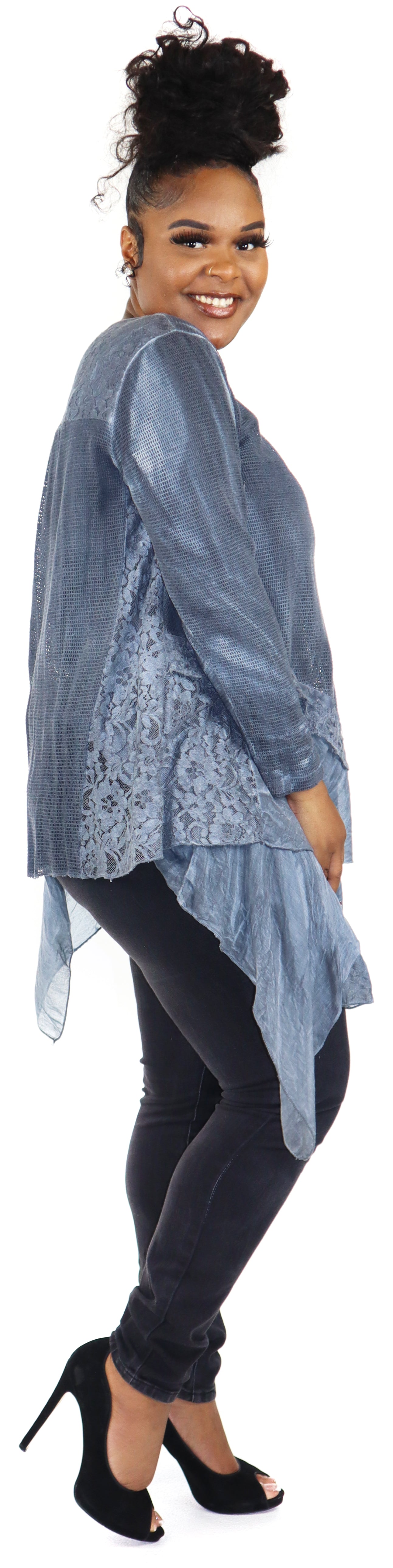Plus size lace tunic, Women lace tunic,  Women Plus Size Loose Fitting Lace Embroidered Tunic Blouse Top