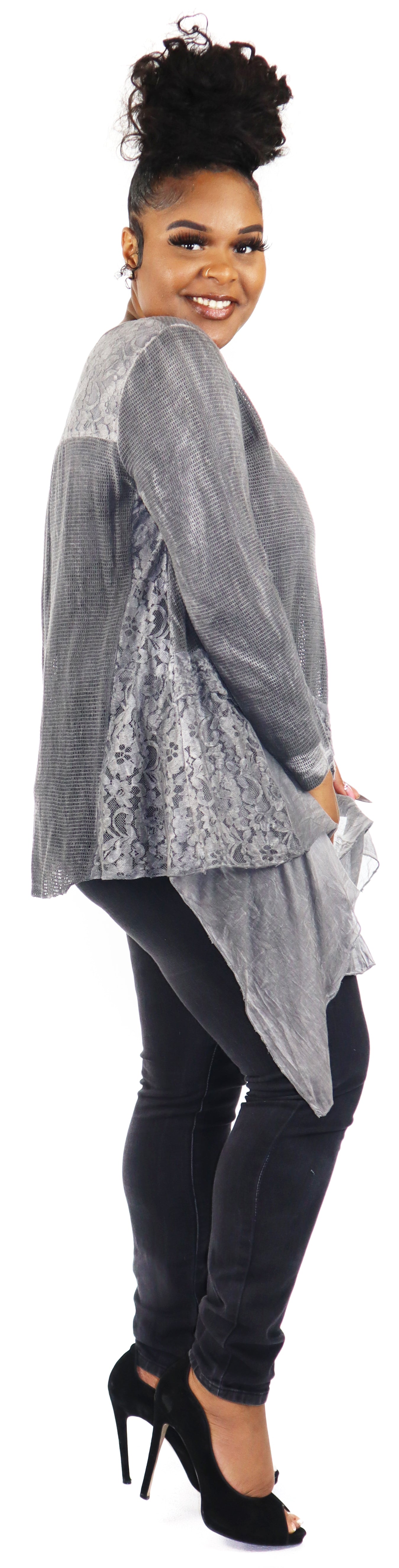 Plus size lace tunic, Women lace tunic,  Women Plus Size Loose Fitting Lace Embroidered Tunic Blouse Top