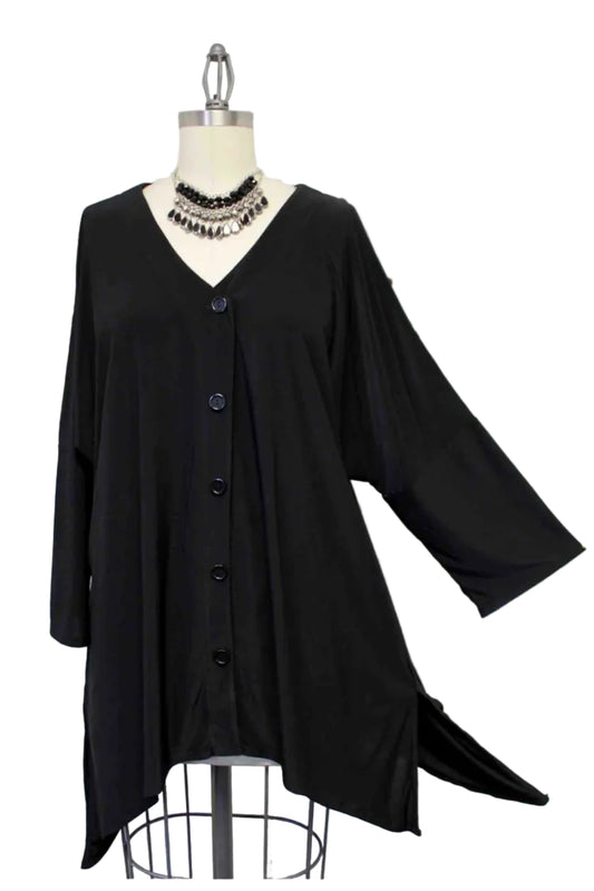 Made in USA, Back Pockets Tunic, Oversize Tunic, Plus size tunic, lagenlook Tunic, Asymmetrical Tunic chic wear fits 1XL/2XL/3XL/4XL