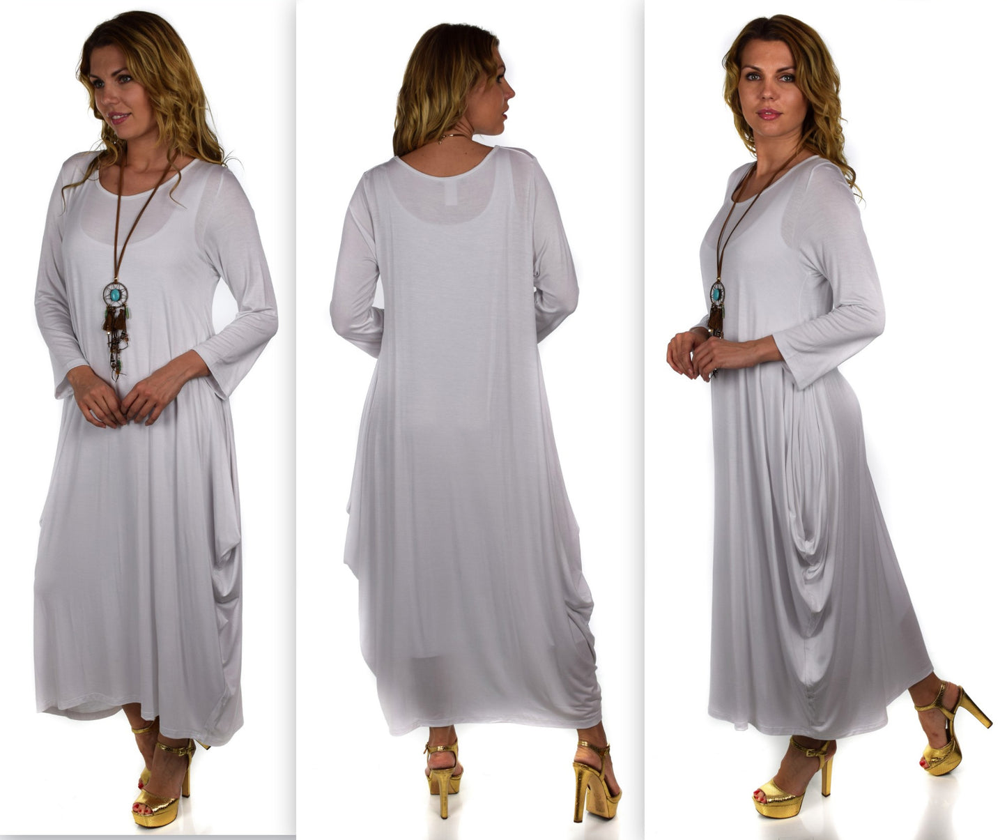 Lagenlook Plus Size Summer Dress Quirky Loose Fitting