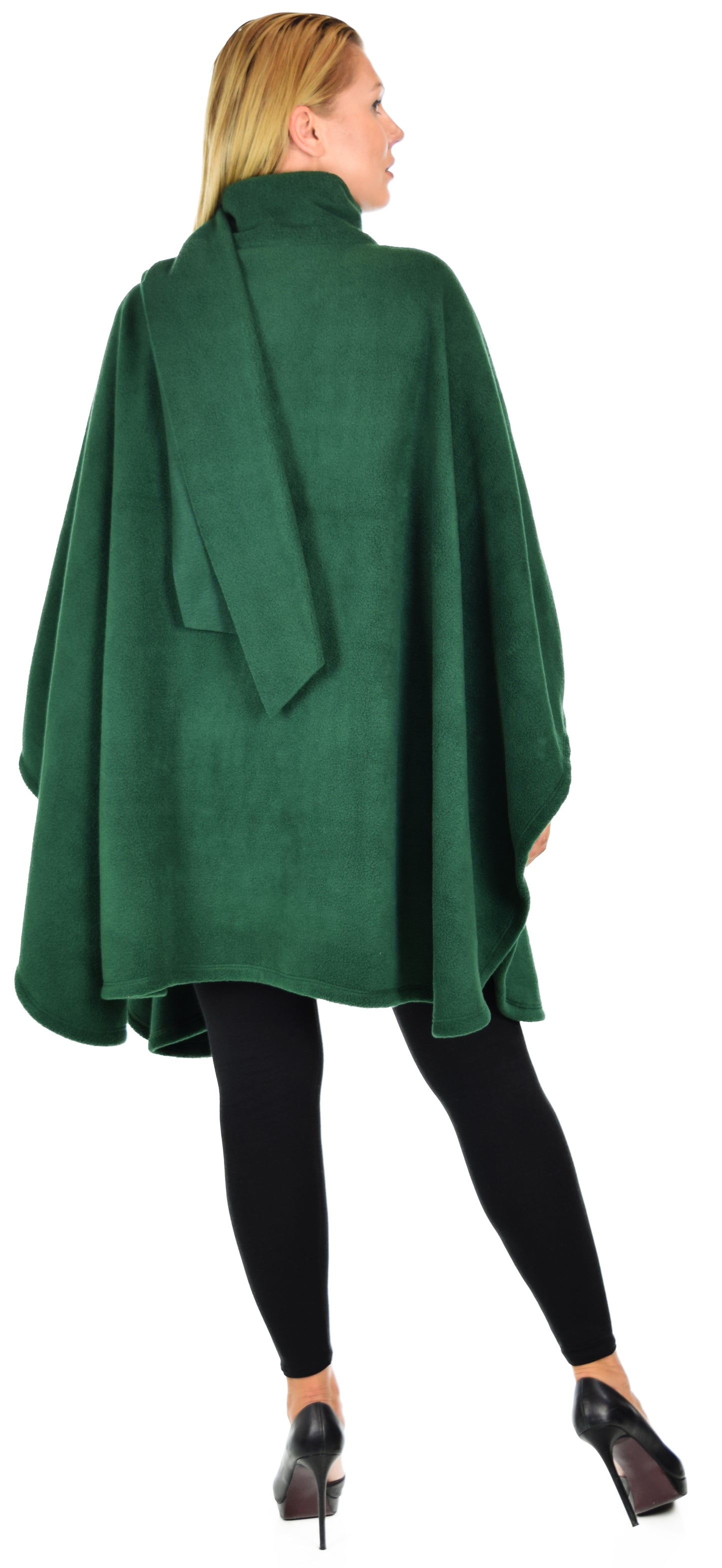 Ultimate Travelers Full Size Poncho, Plus Size Poncho, Fleece Cape, Fleece poncho, Plus size Clothing, Comfortable, Stylish with Muffler.
