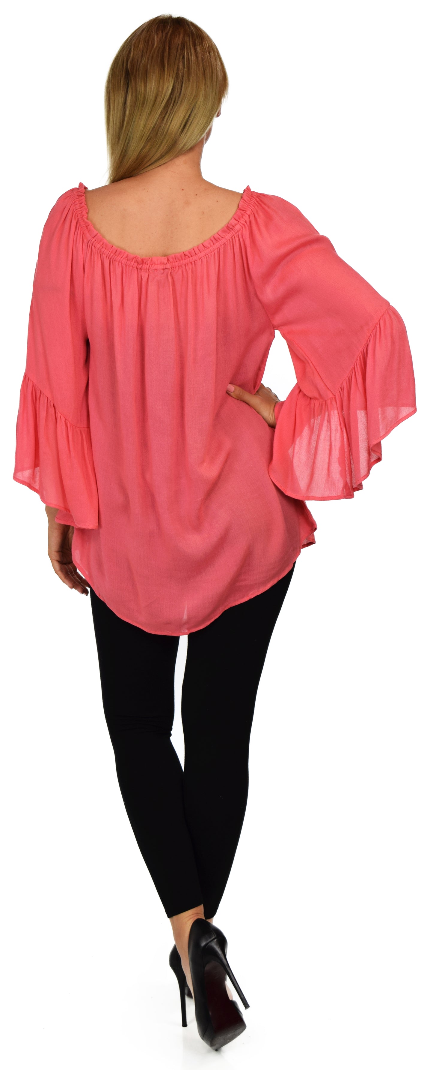 Dare2bstylish On-Off Shoulder Blouse, Peasant blouse, Ruffle Sleeve Blouse, Asymmetrical Blouse. M to 2XL