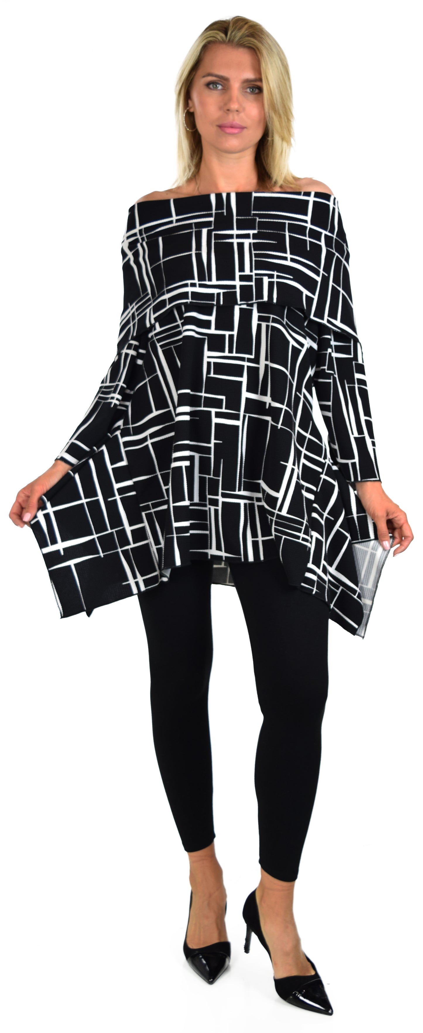 Copy of High End Tunic, Designer Tunic, Cowl Neck Tunic, Plus size tunic, Women Tunic, In premium Textured Fabric. L to 3XL
