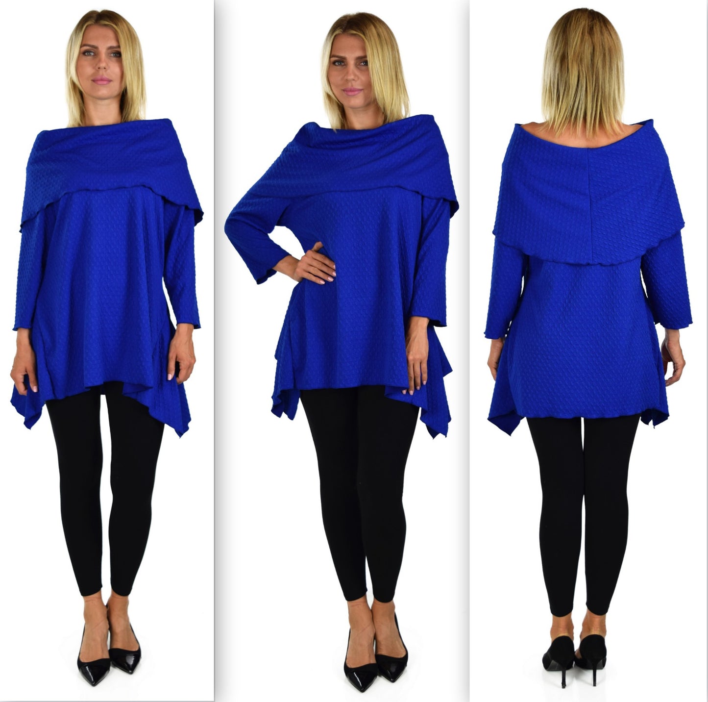 High End Tunic, Designer Tunic, Cowl Neck Tunic, Plus size tunic, Women Tunic, In premium Textured Fabric. L to 3XL