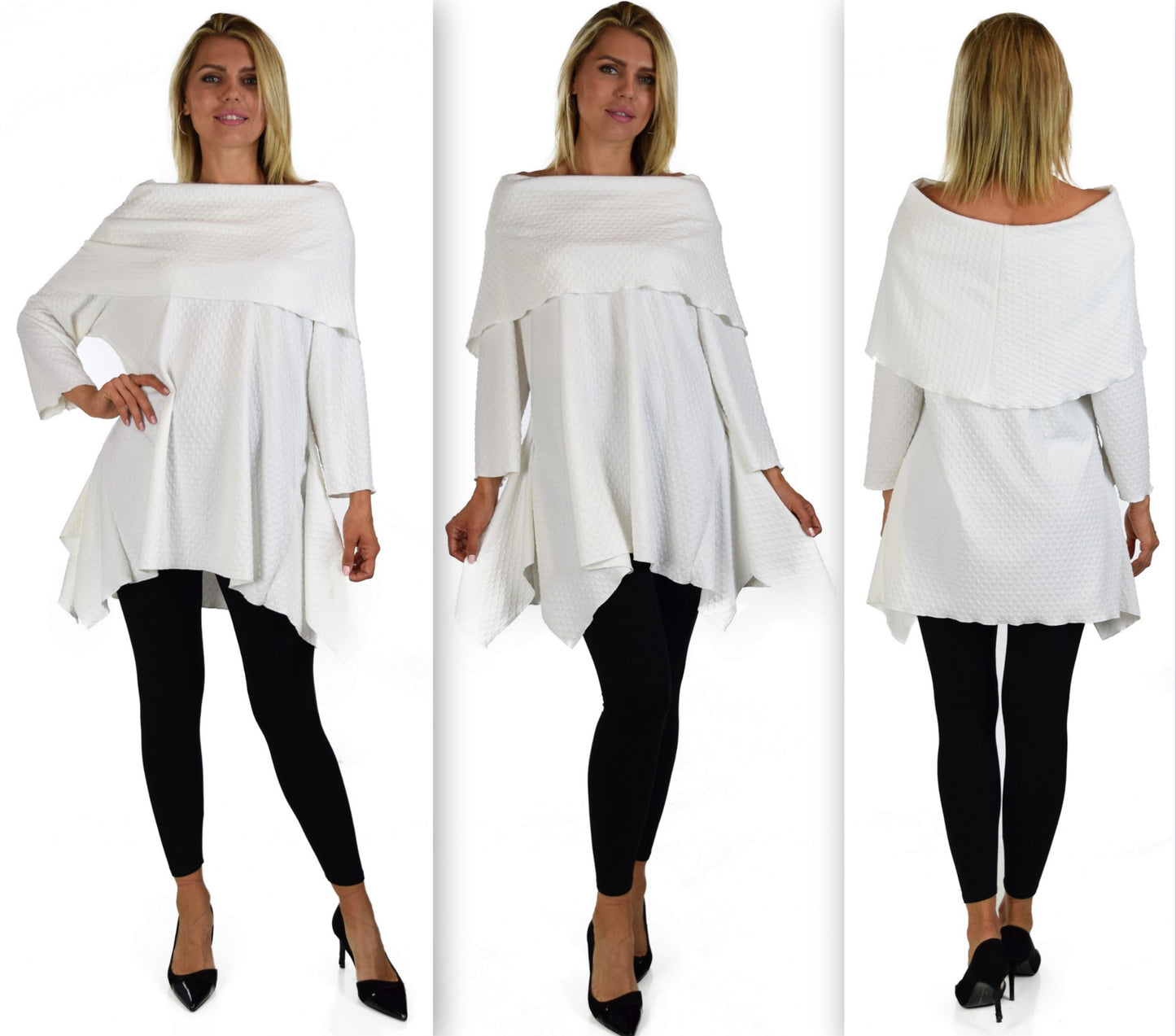 High End Tunic, Designer Tunic, Cowl Neck Tunic, Plus size tunic, Women Tunic, In premium Textured Fabric. L to 3XL