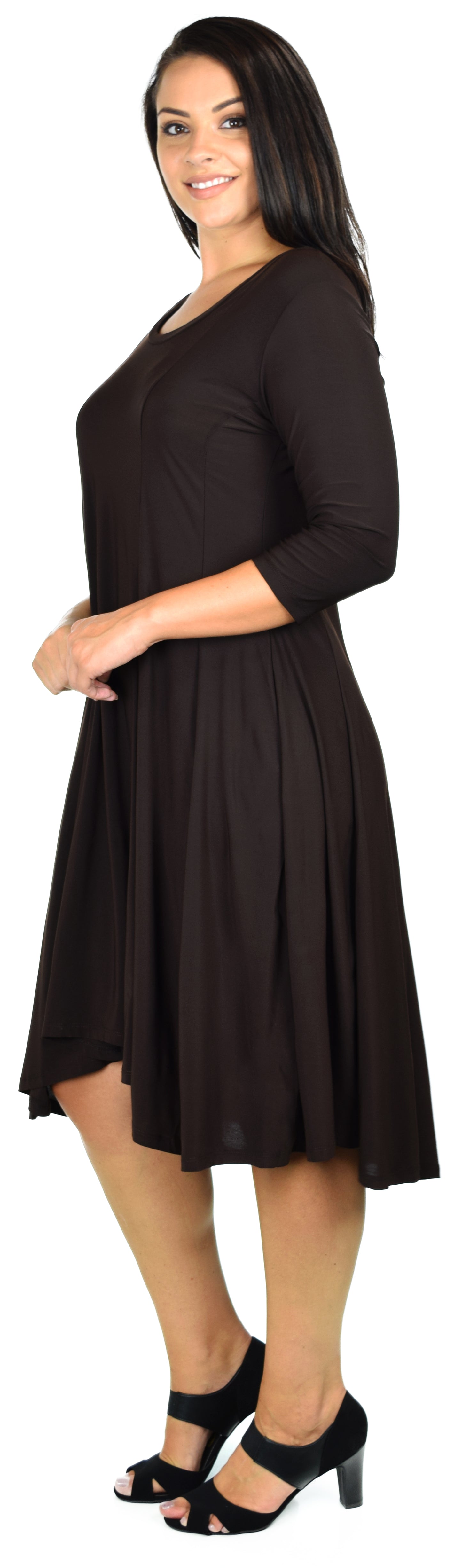 Dare2bstylish Swingy and Swirly Dress, urban-chic Dress, Hi-low Dress, Plus Size dress in Size 1 FITS XL/1XL. Free Shipping