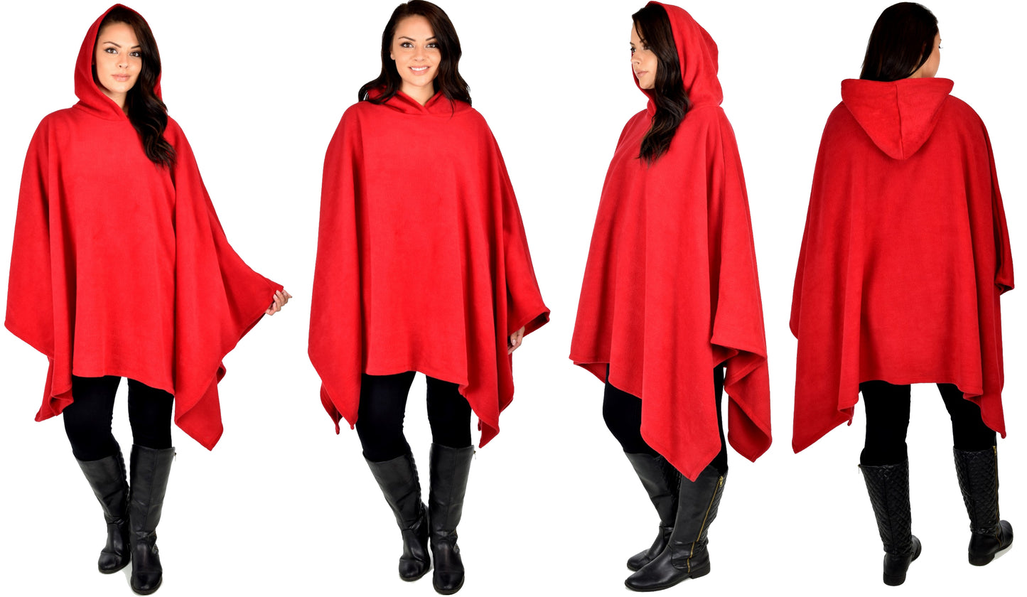 Full Size Poncho, Warm Poncho,Hooded Poncho, Fleece Poncho, Plus Size Poncho in warm and cozy Fleece fabric fits up to 5xl
