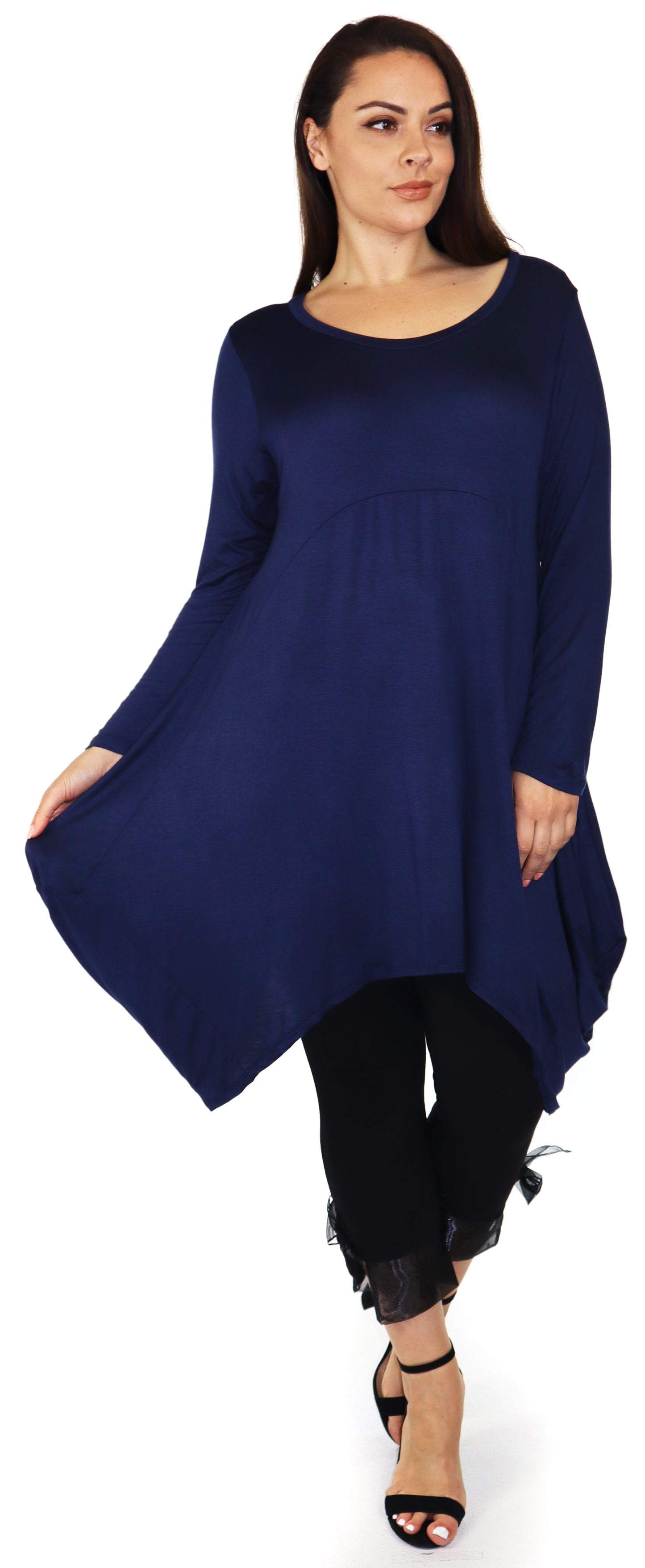 Dare2bstylish Artsy Balloon Layering Tunic Dress in Lagenlook Plus size,