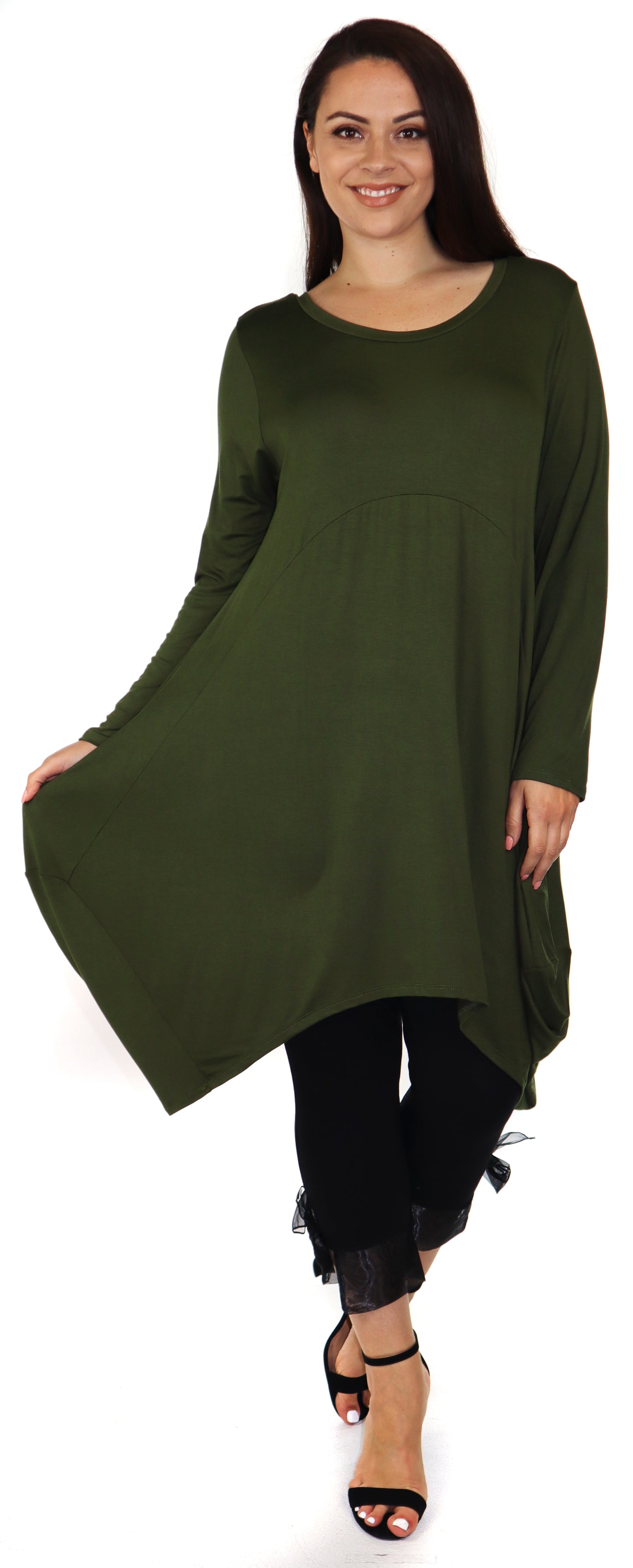 Dare2bstylish Artsy Balloon Layering Tunic Dress in Lagenlook Plus size,