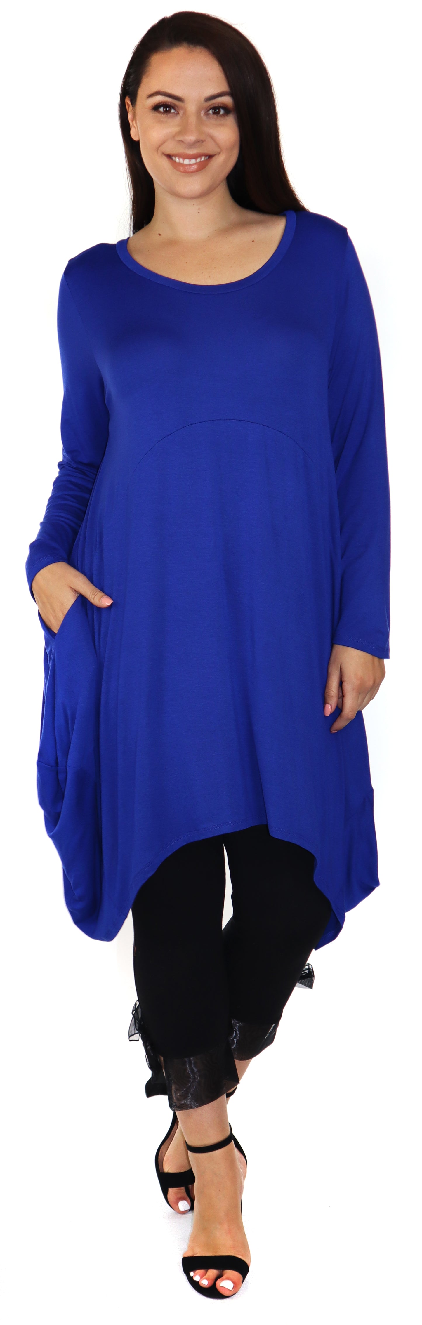 Dare2bstylish Artsy Balloon Layering Tunic Dress in Lagenlook Plus size,
