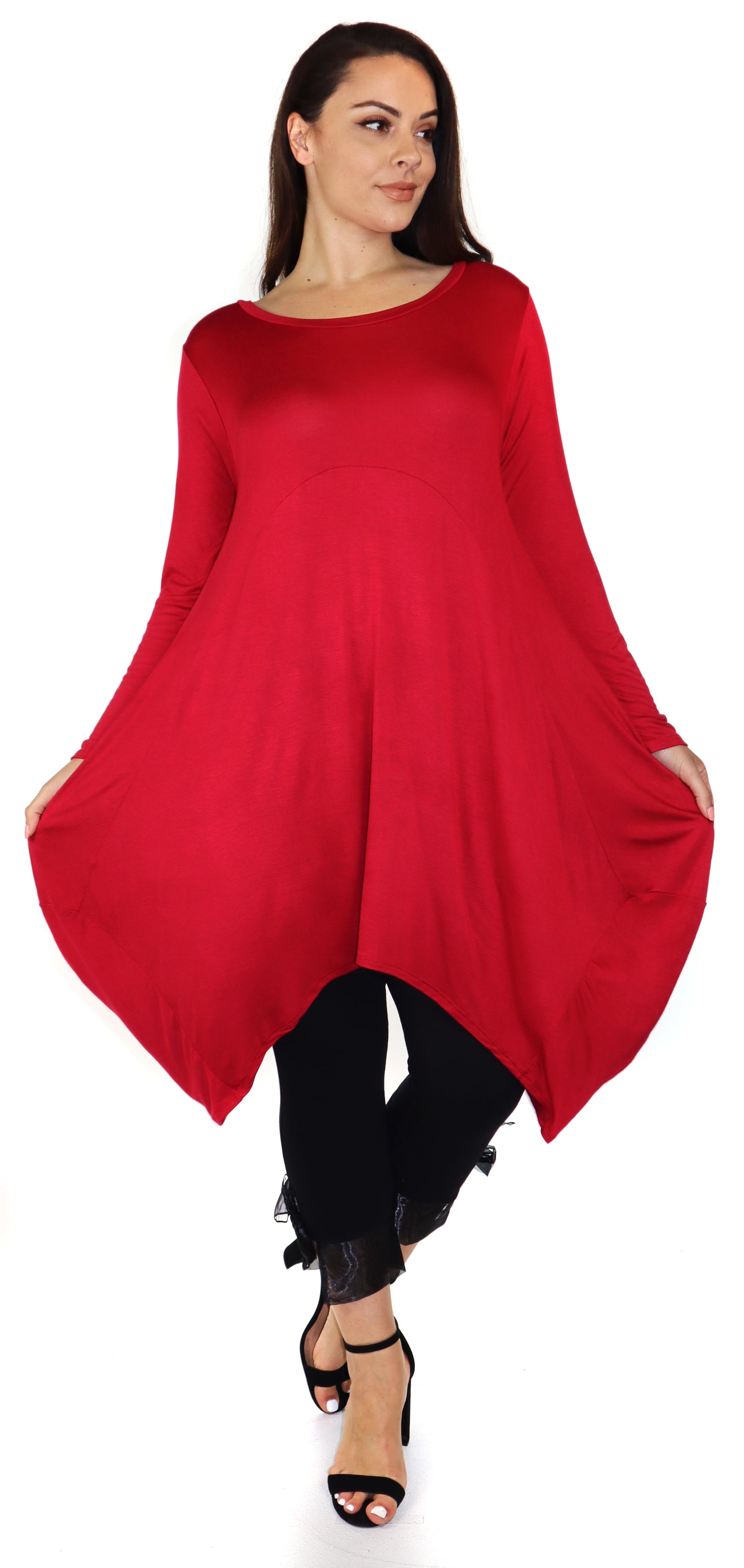 Dare2bstylish Artsy Balloon Layering Tunic Dress in Lagenlook Plus size,