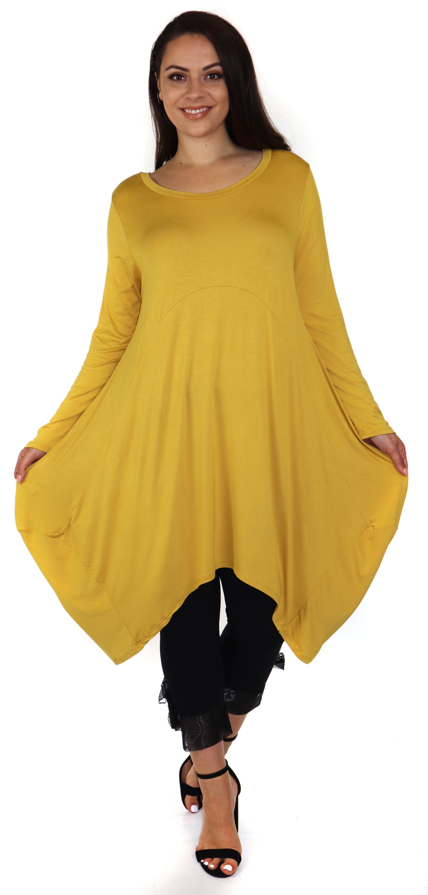 Dare2bstylish Artsy Balloon Layering Tunic Dress in Lagenlook Plus size,