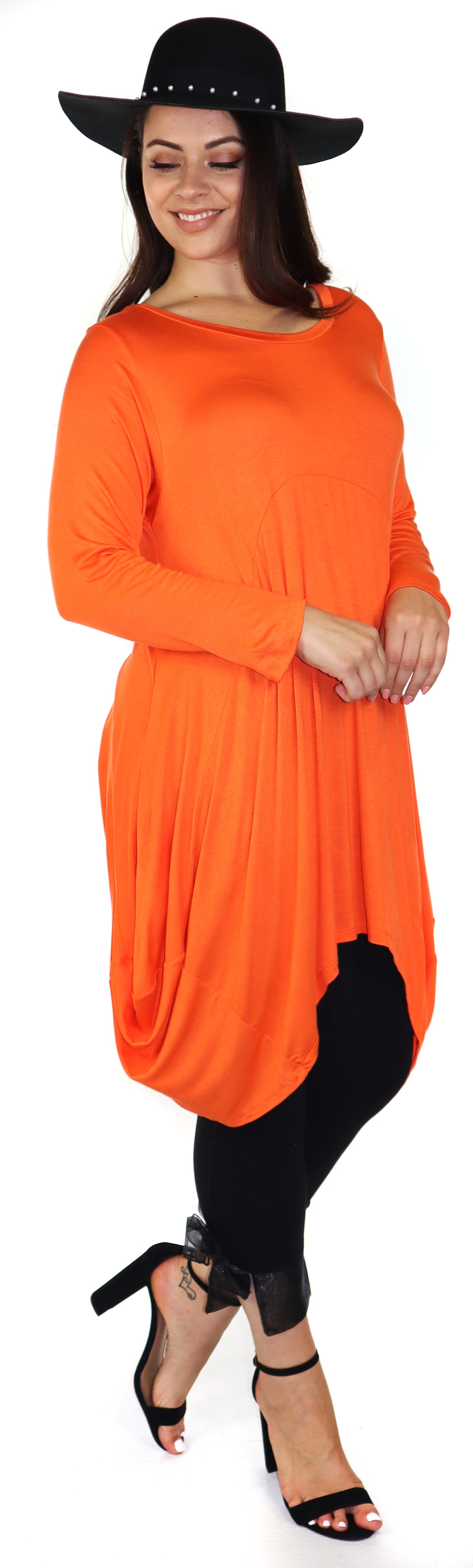 Dare2bstylish Artsy Balloon Layering Tunic Dress in Lagenlook Plus size,