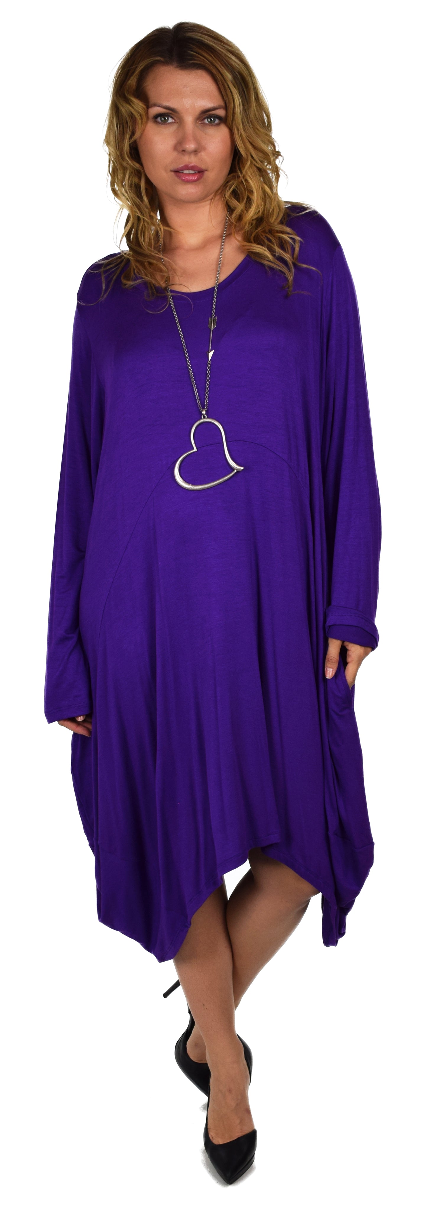 Dare2bstylish Artsy Balloon Layering Tunic Dress in Lagenlook Plus size,
