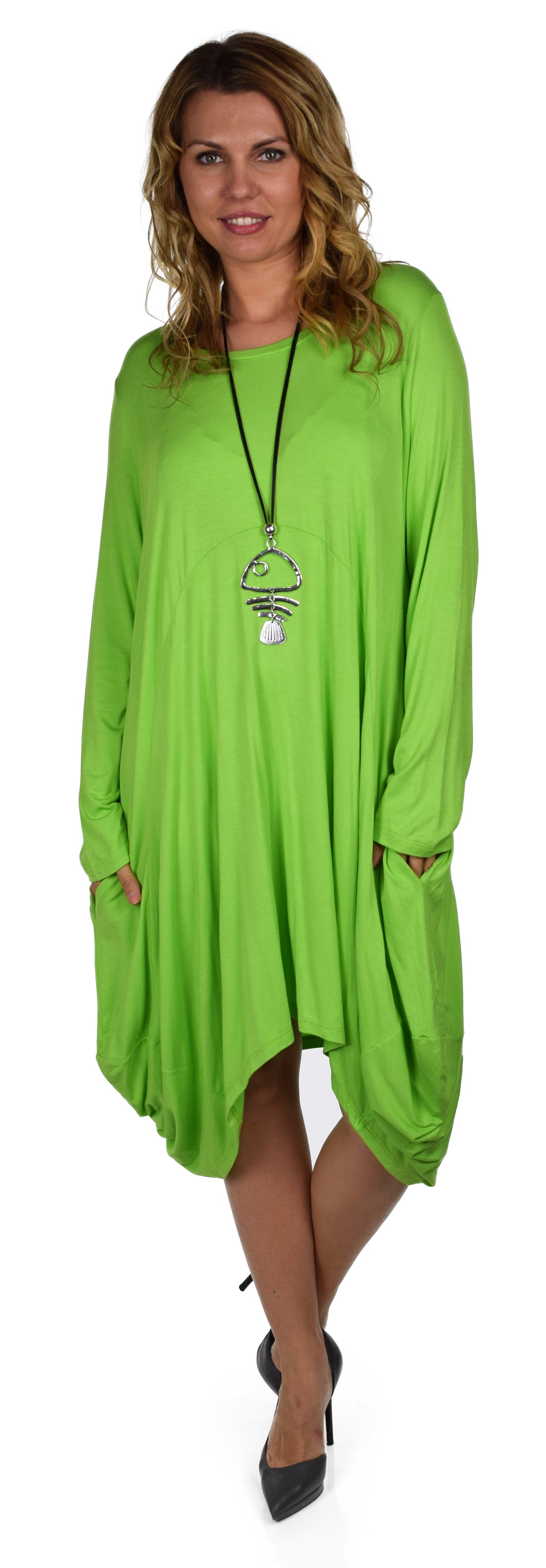 Dare2bstylish Artsy Balloon Layering Tunic Dress in Lagenlook Plus size,