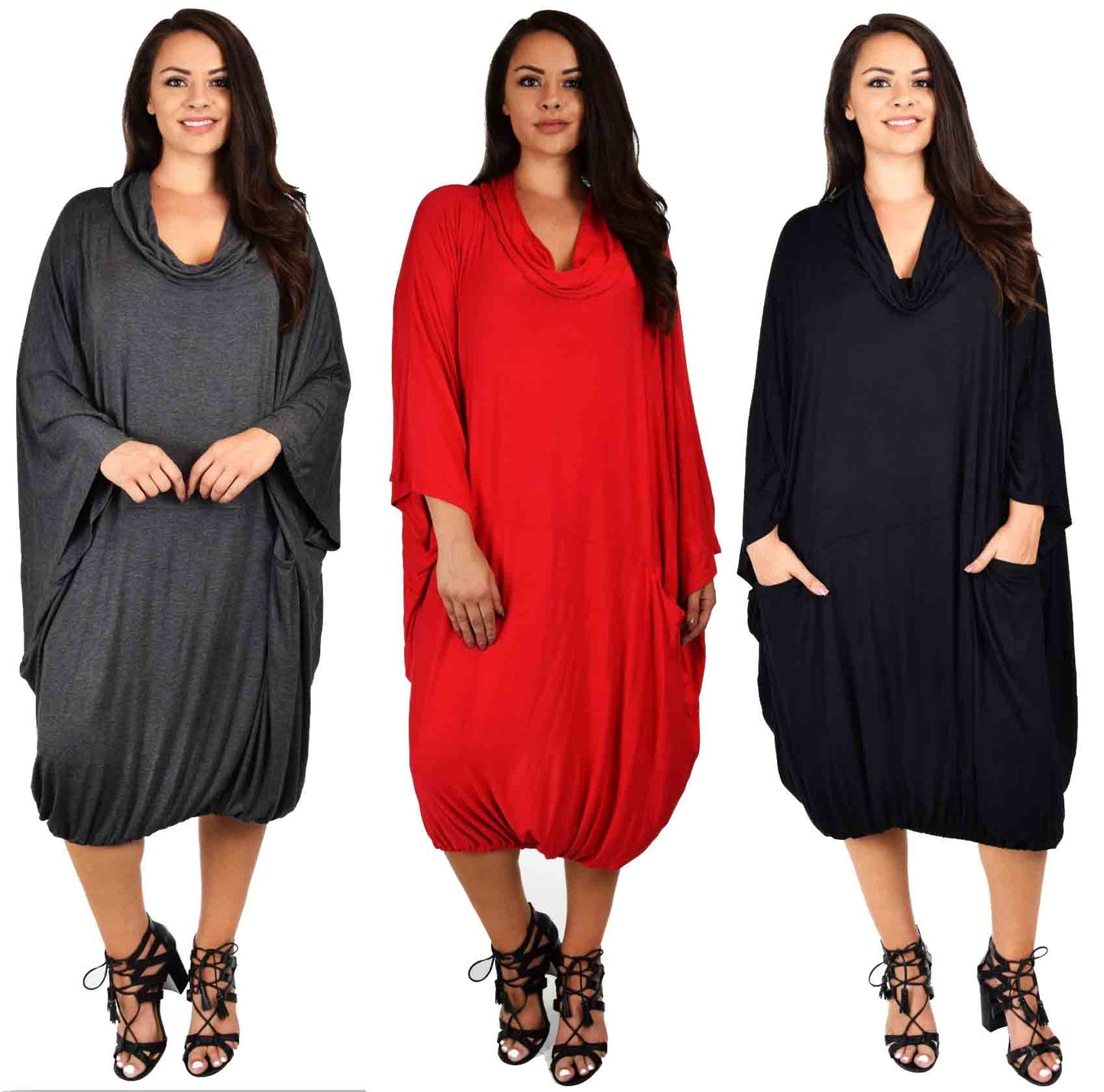 New Cowl Neck Dress, Plus Size Dress, Curvy Dress, Over size Dress,  Lagen look  Dress. 1XL to 6XL, Plus size clothing