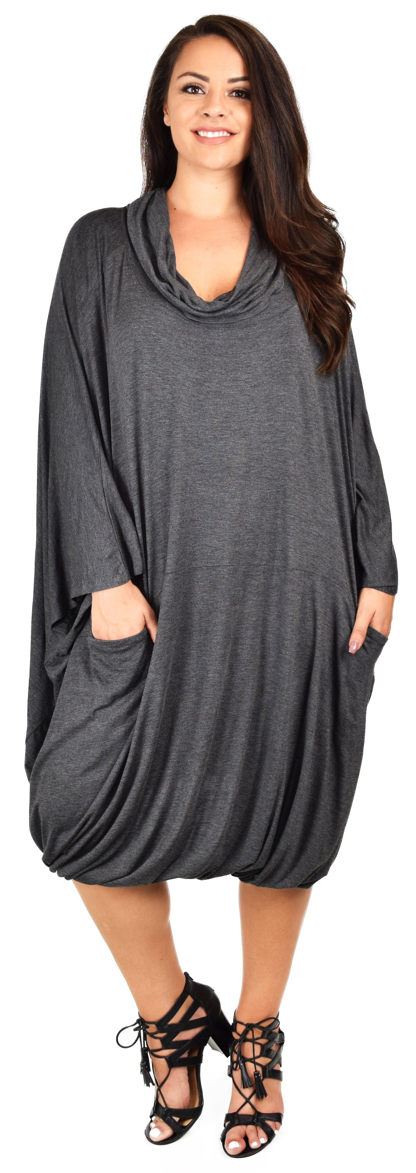New Cowl Neck Dress, Plus Size Dress, Curvy Dress, Over size Dress,  Lagen look  Dress. 1XL to 6XL, Plus size clothing