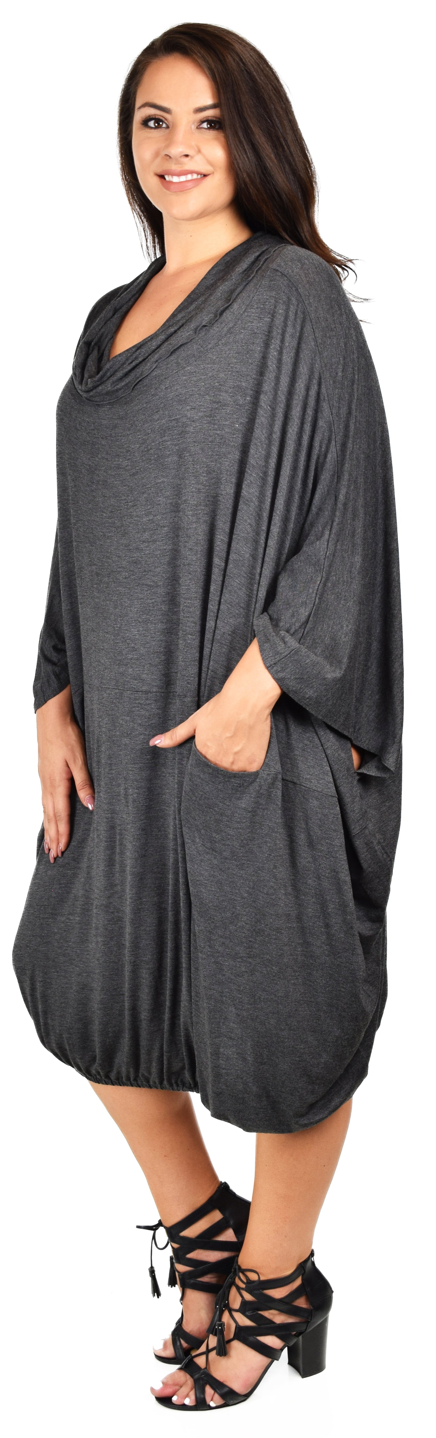 New Cowl Neck Dress, Plus Size Dress, Curvy Dress, Over size Dress,  Lagen look  Dress. 1XL to 6XL, Plus size clothing