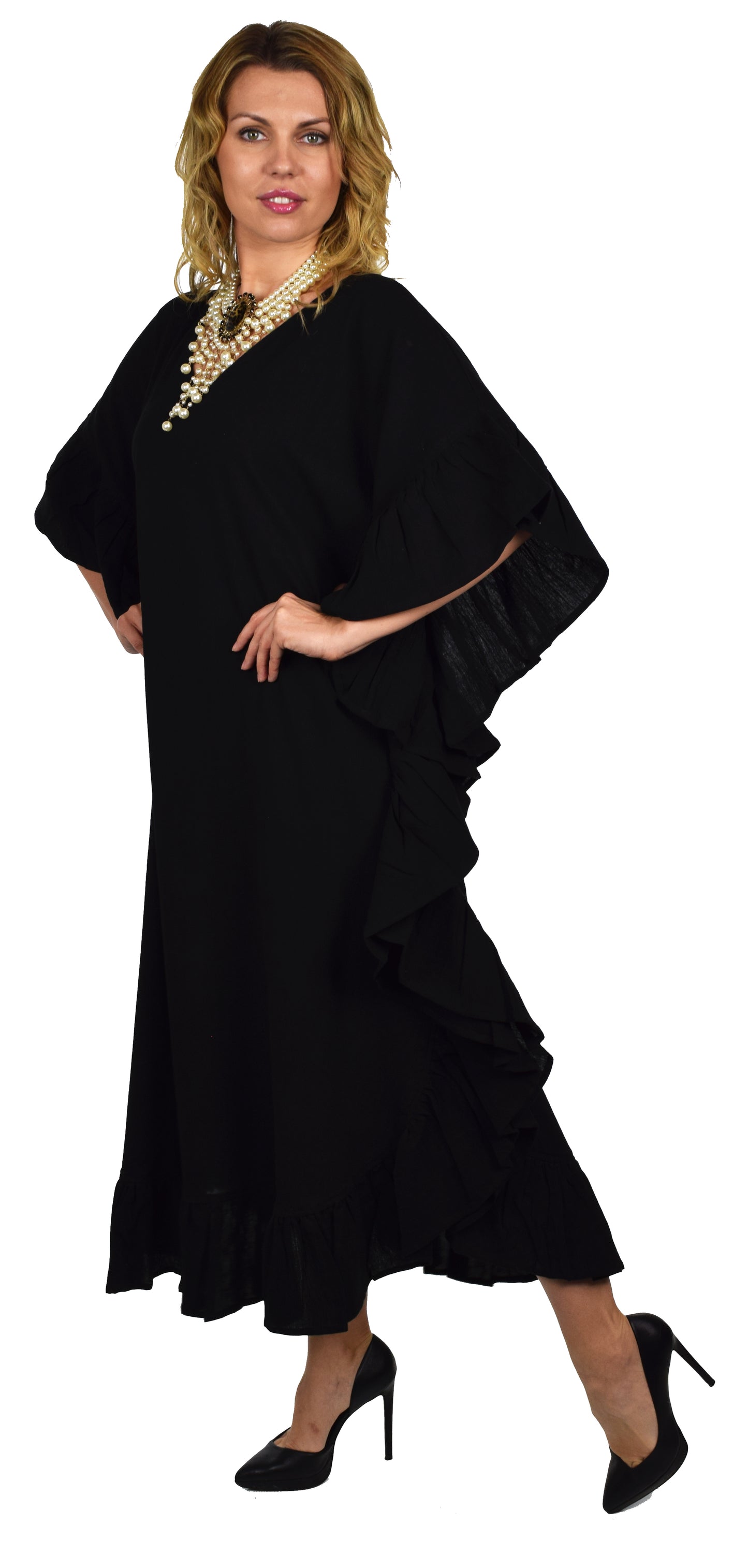 Cotton Gauze Caftan, All Natural Quality Soft Cotton Gauze Kaftan. Fits XL to 6X , Caftan Dress, Plus Size Caftan