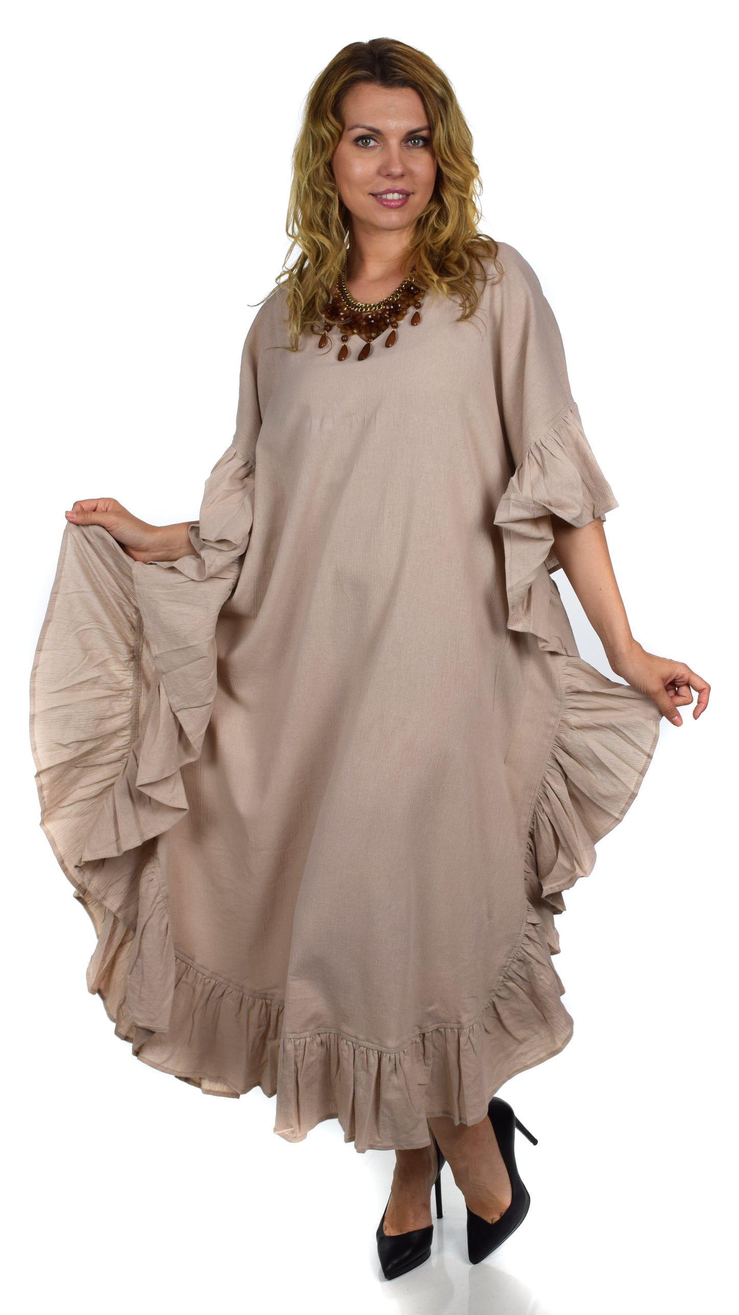 Cotton Gauze Caftan, All Natural Quality Soft Cotton Gauze Kaftan. Fits XL to 6X , Caftan Dress, Plus Size Caftan
