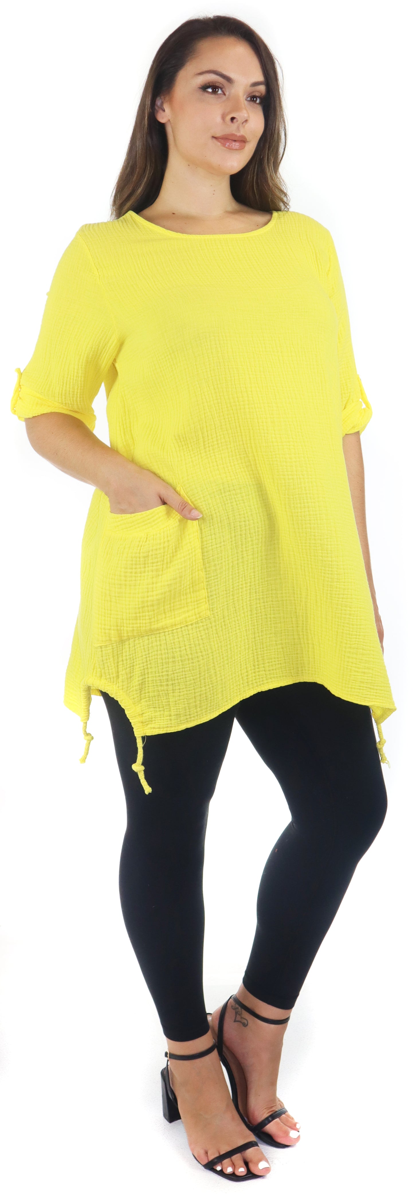 Double Gauze soft cotton oversized tunic, Loose fitting women tunic