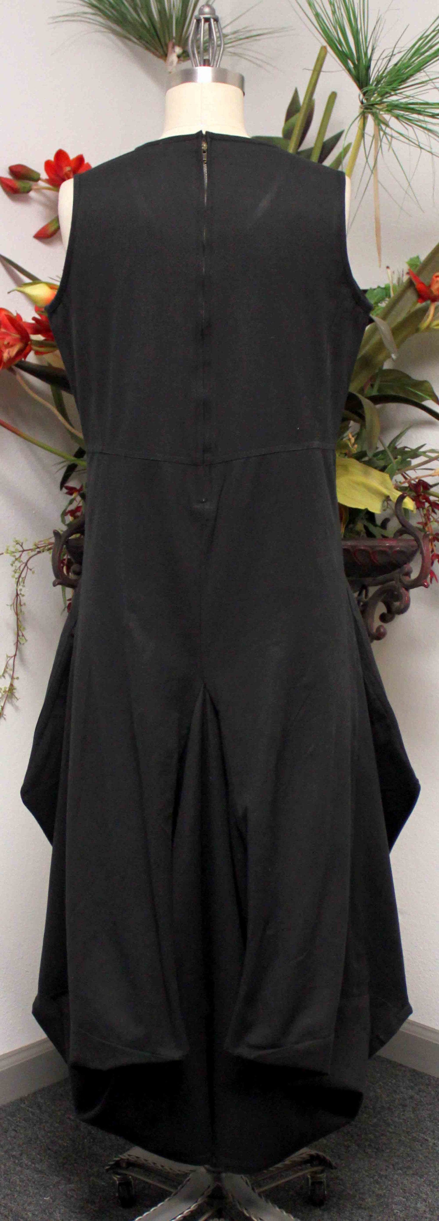 Lagenlook Dress, Cotton Flax Dress,  Quirky Dress, Parachute Dress, Plus Size Clothing, Plus Size Dress, medium to 2XL