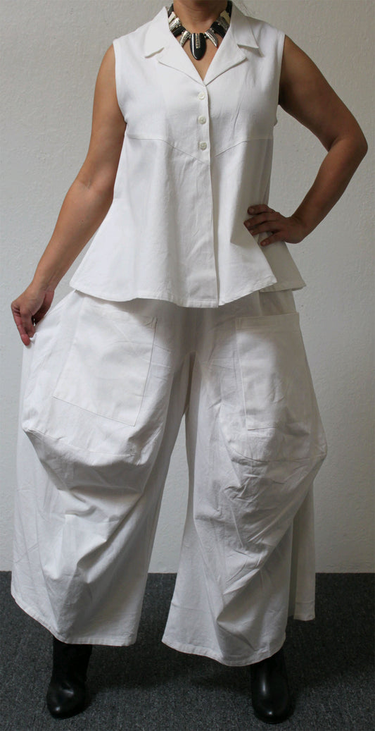 Designer Pant set, Cotton Pant Set , Lagenlook Pant Set, Slub Cotton Pants set, Women Pant Set, Boho Pant Set, Relaxed pant set