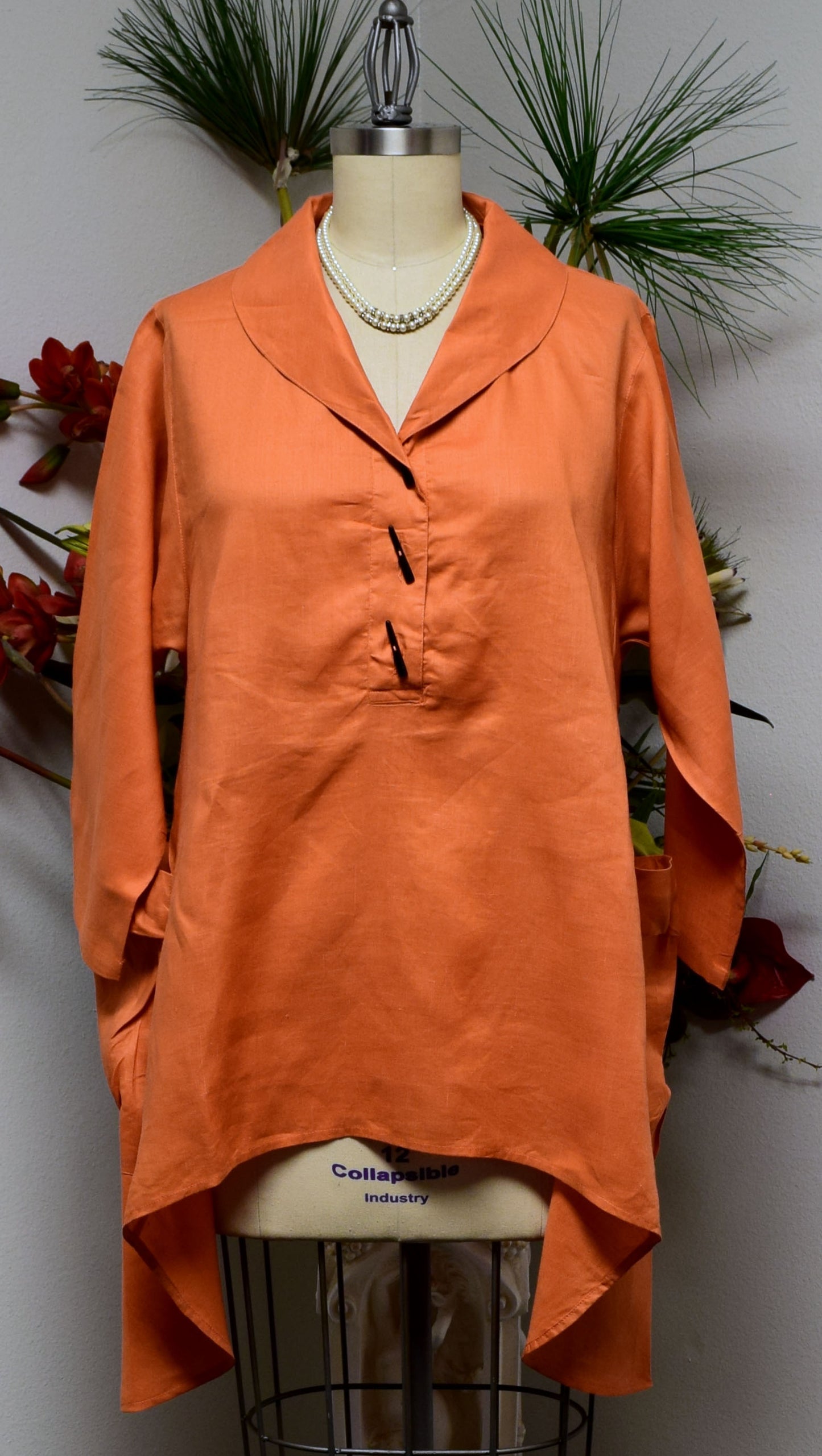 Linen Blouse, Linen Tunic, Plus Size Tunic, Asymetrical Tunic, Lagenlook Tunic, Plus size tunic top M TO 3XL