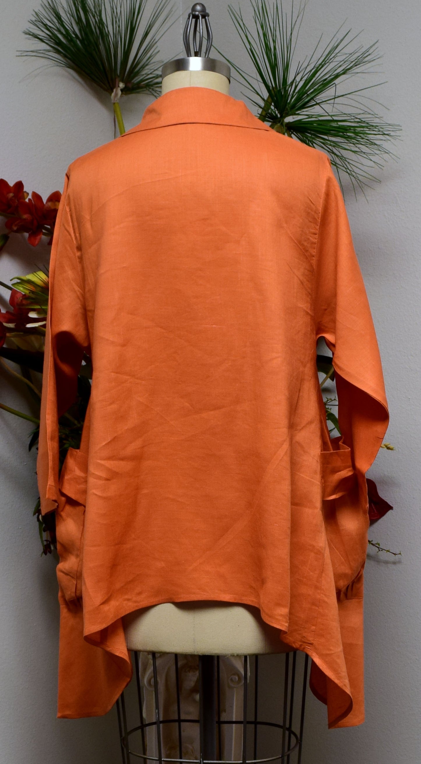 Linen Blouse, Linen Tunic, Plus Size Tunic, Asymetrical Tunic, Lagenlook Tunic, Plus size tunic top M TO 3XL