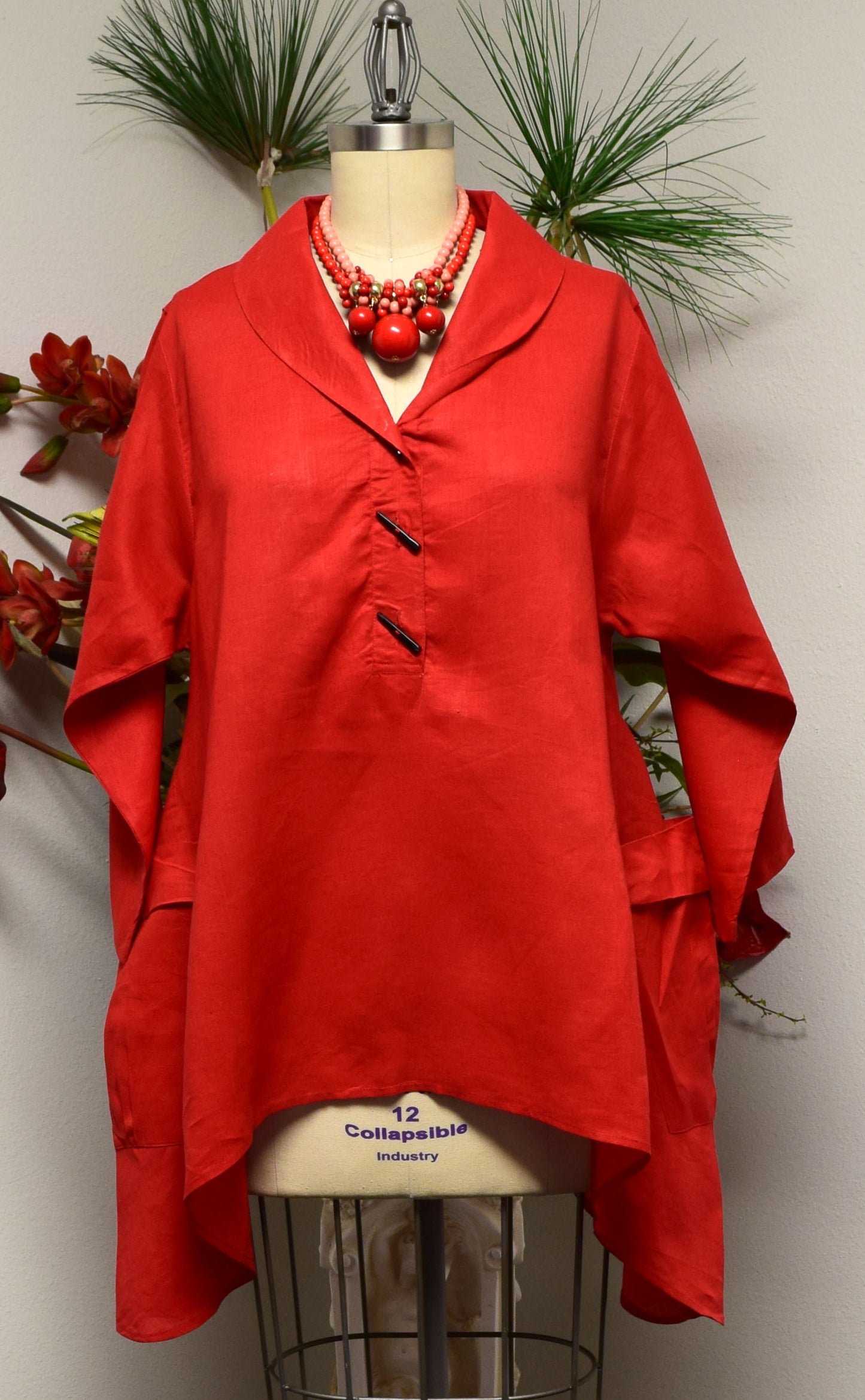 Linen Blouse, Linen Tunic, Plus Size Tunic, Asymetrical Tunic, Lagenlook Tunic, Plus size tunic top M TO 3XL