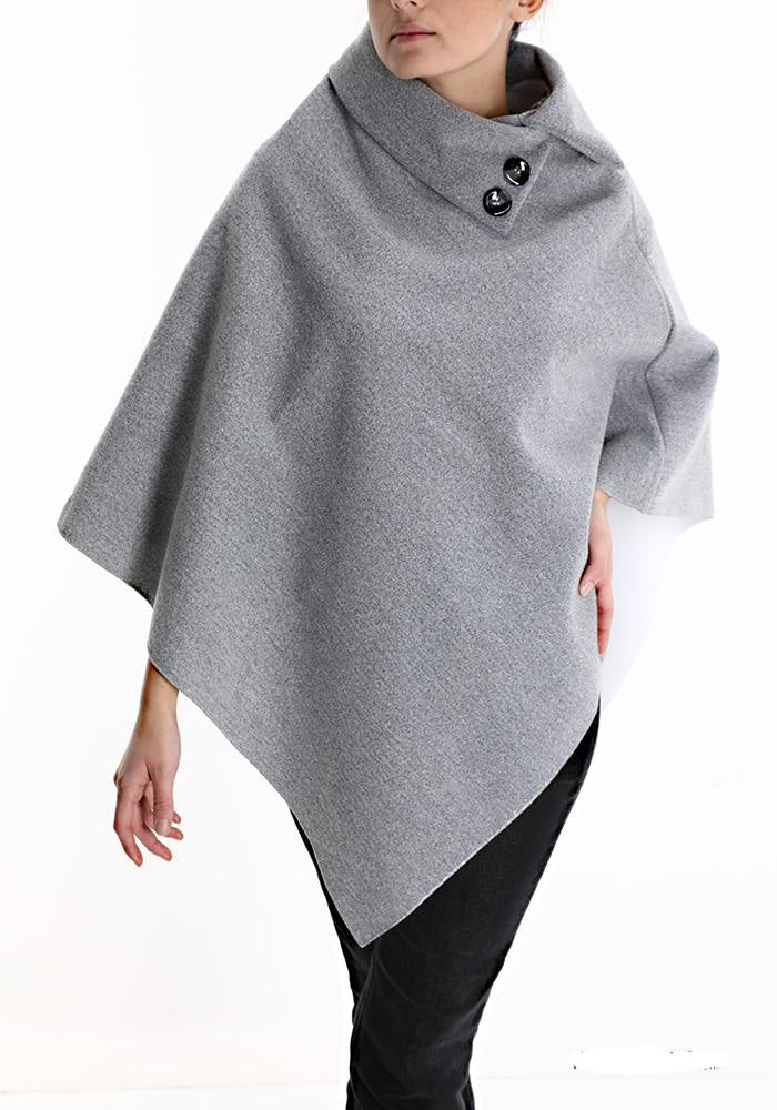 Polywool One size Designer Cape Poncho, Women winter cape
