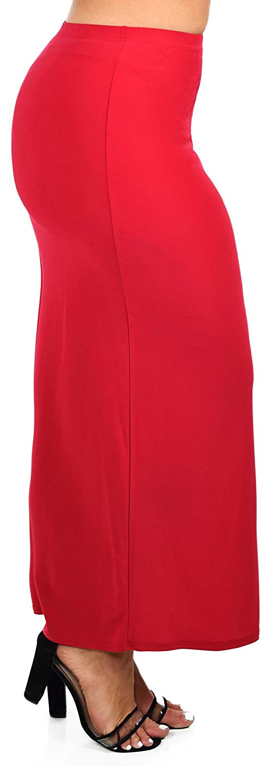 Dare2BStylish Women's Stretchy Office Maxi Pencil Skirt | Reg & Plus Sizes | Made in US