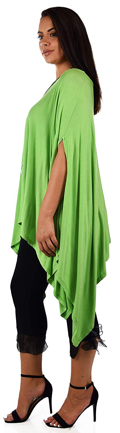 Dare2bStylish Women Versatile Loose Fit Dolman Poncho Tunic Dress Top Cover Up