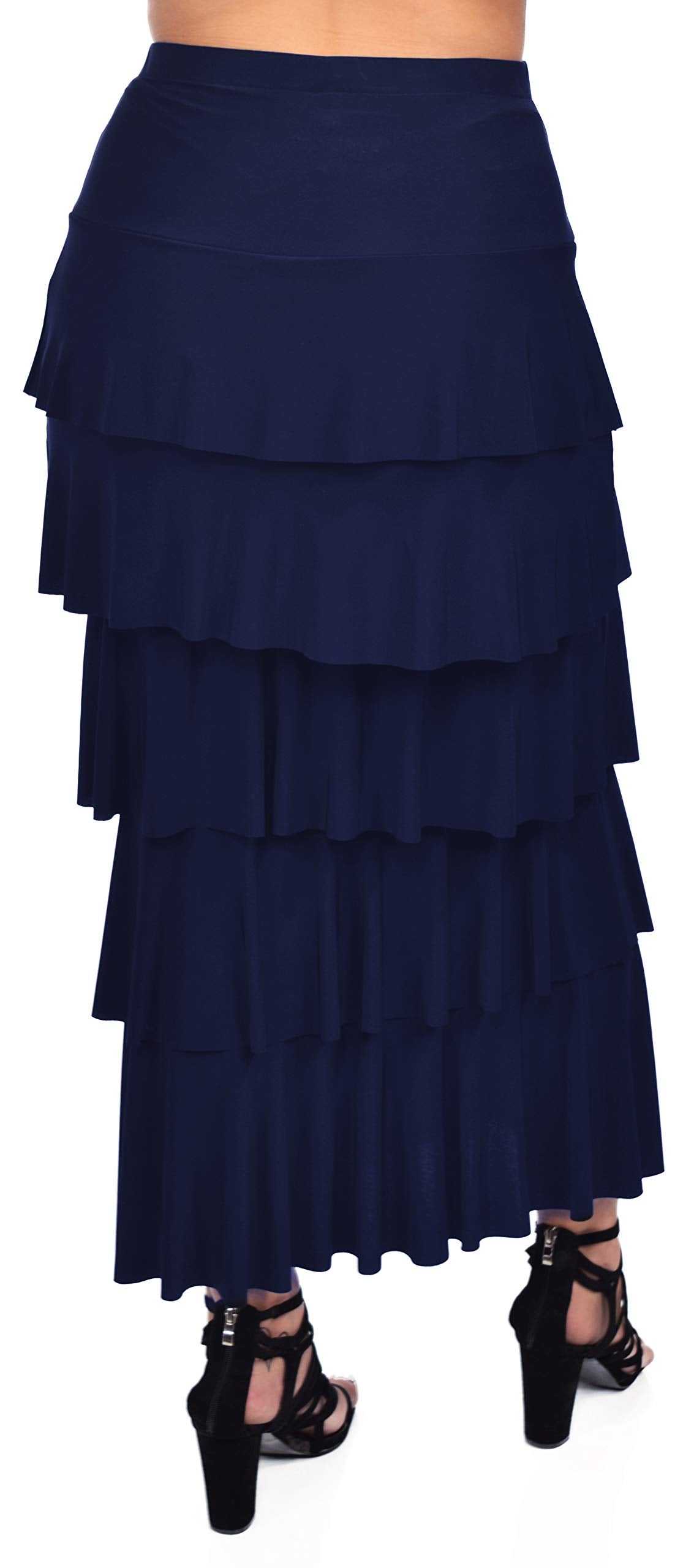 Boho Waterfall Tiered Layered Maxi Skirt | Reg & Plus Sizes