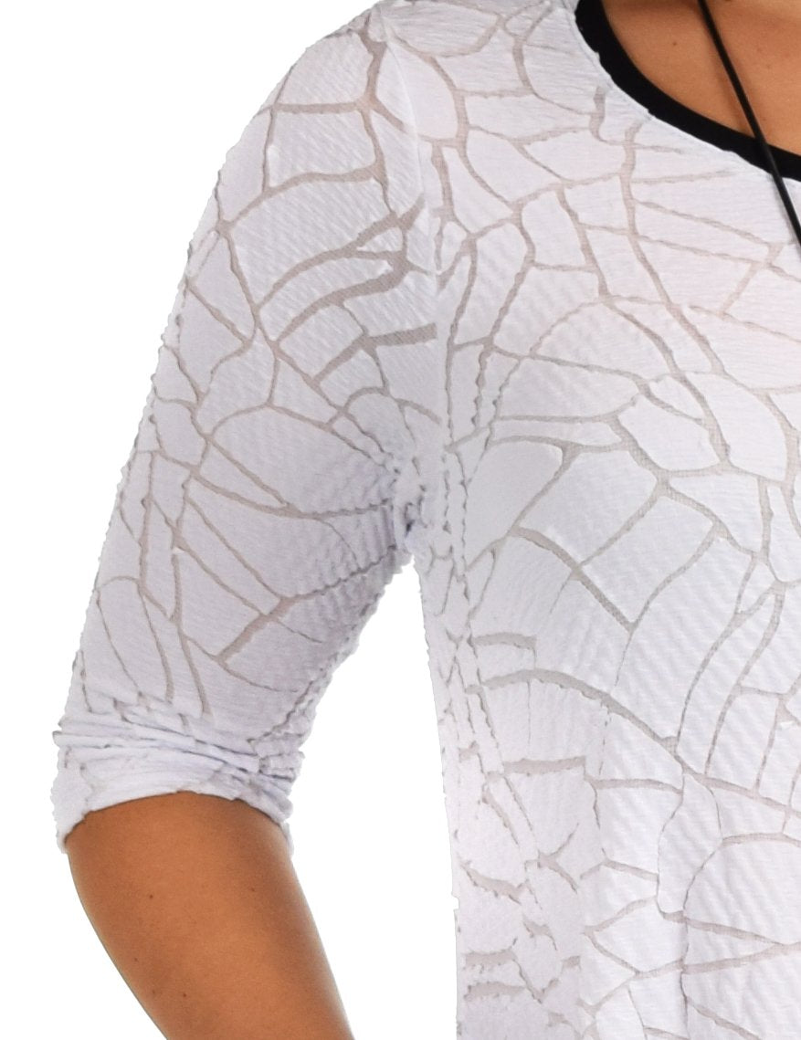 Plus Size 3/4 Sleeve A Line Swing Tunic Dress Blouse Top