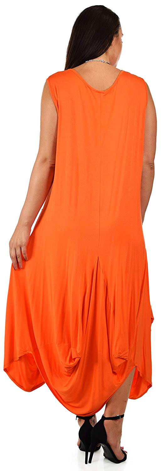 Dare2BStylish Plus Size High Low Sleeveless Loose Fitting Maxi Dress