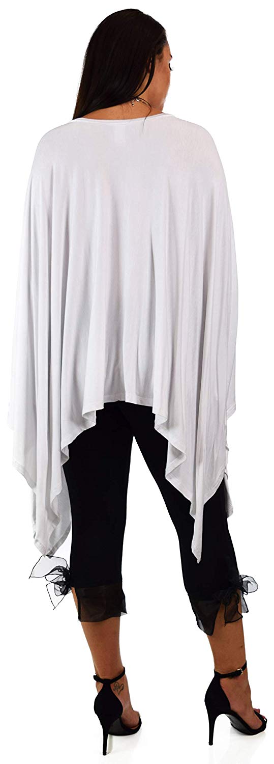 Dare2bStylish Women Versatile Loose Fit Dolman Poncho Tunic Dress Top Cover Up