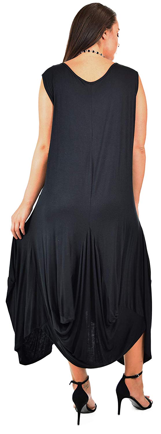 Dare2BStylish Plus Size High Low Sleeveless Loose Fitting Maxi Dress
