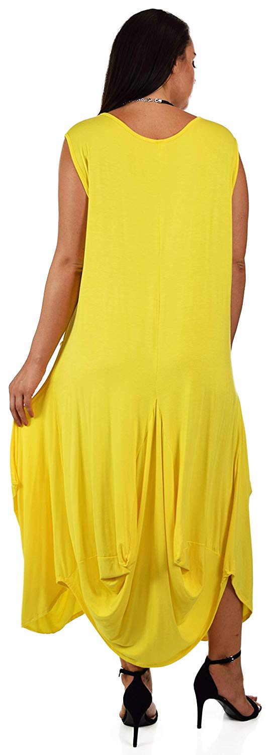 Dare2BStylish Plus Size High Low Sleeveless Loose Fitting Maxi Dress