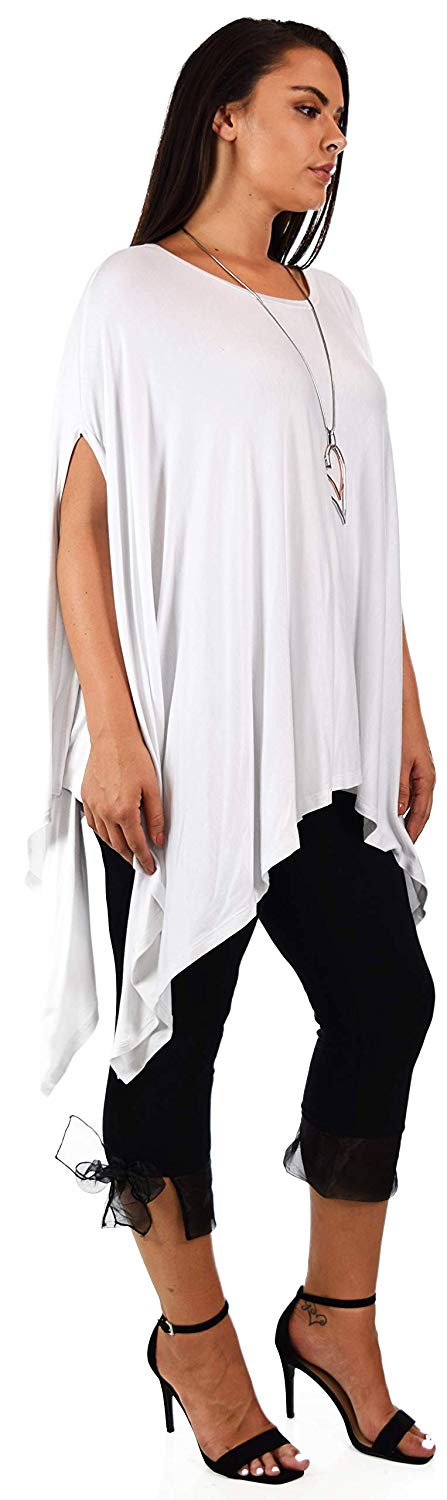 Dare2bStylish Women Versatile Loose Fit Dolman Poncho Tunic Dress Top Cover Up