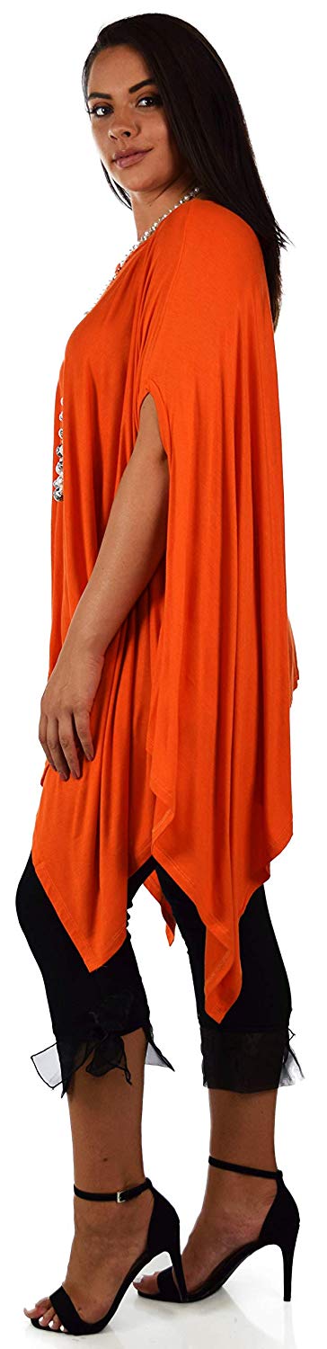 Dare2bStylish Women Versatile Loose Fit Dolman Poncho Tunic Dress Top Cover Up