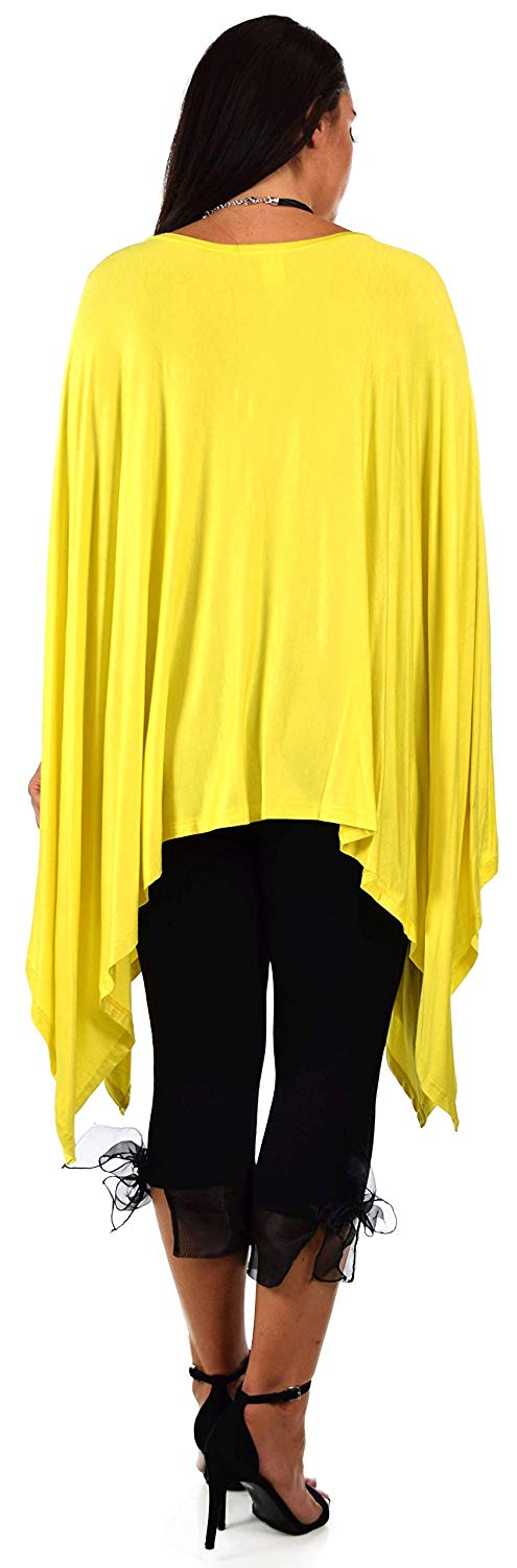 Dare2bStylish Women Versatile Loose Fit Dolman Poncho Tunic Dress Top Cover Up